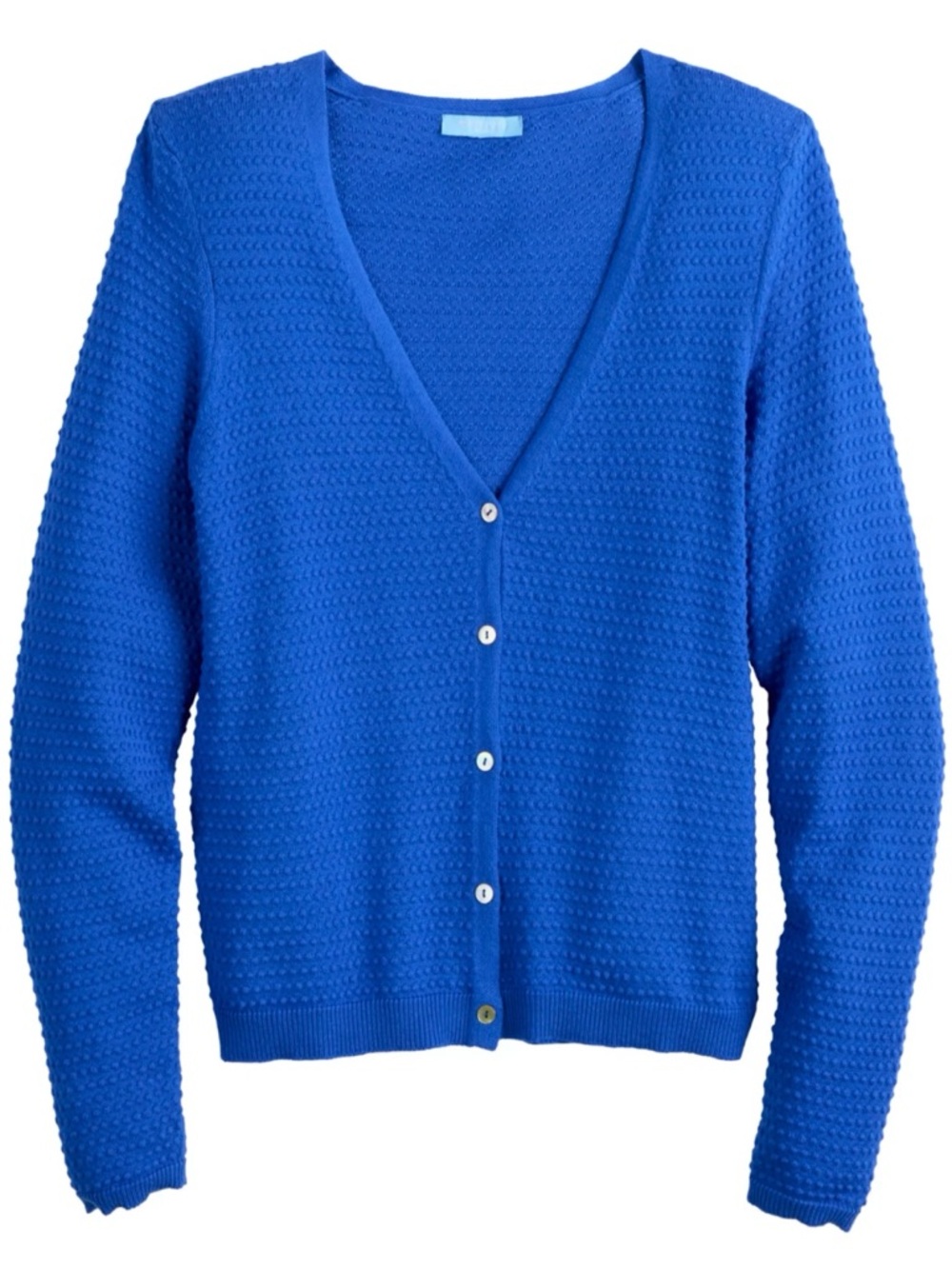 Draper James Royal Blue V-Neck Button-Front Cardigan